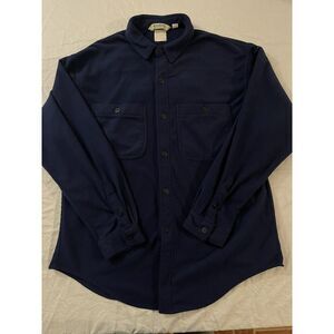 Vintage Plow and Hearth Fleece Jacket Mens X Size X Large Blue Western Outdoors‎